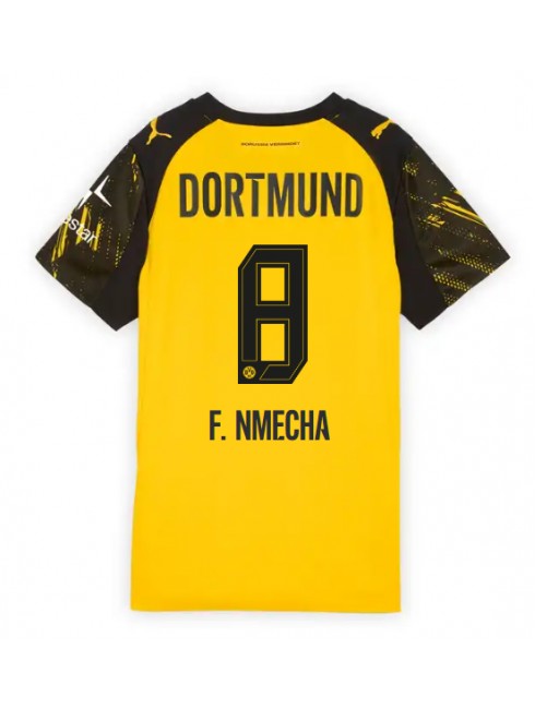 Borussia Dortmund Felix Nmecha #8 Replika Hemmakläder Dam 2025-26 Kortärmad Borussia Dortmund Felix Nmecha #8 Replika Hemmakläder Dam 2025-26 Kortärmad